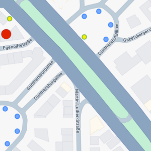 Karte zur Anfart zum Jugendpsychologen in Frankfurt Nordend Westend